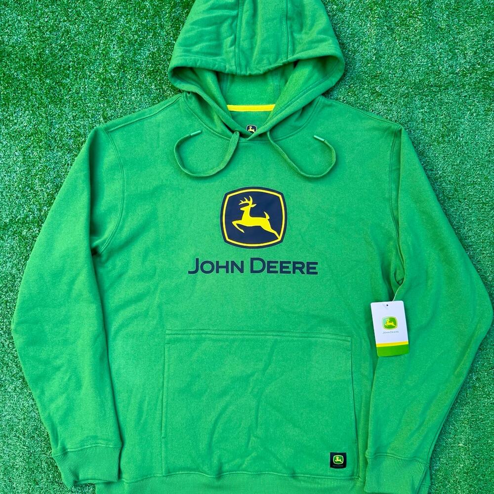 John Deere Green Nothing Runs Like A Deere Pullover Hoodie New With Tag